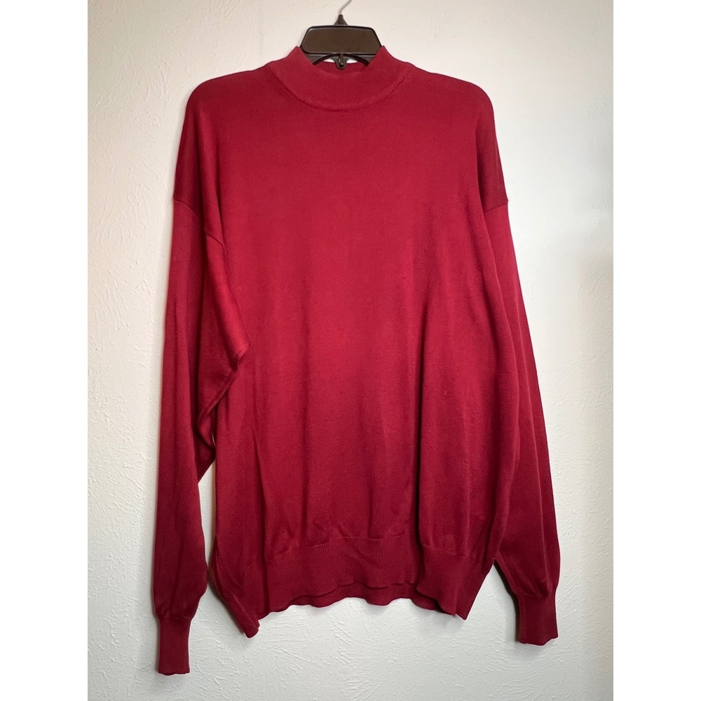 Burberry Golf Women's Large Sweater Burgundy Red 100% Cotton Long Sleeve